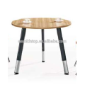 Hot modern used round office desk white and teak upholstery, Pro office furniture supplier (JO-8072)